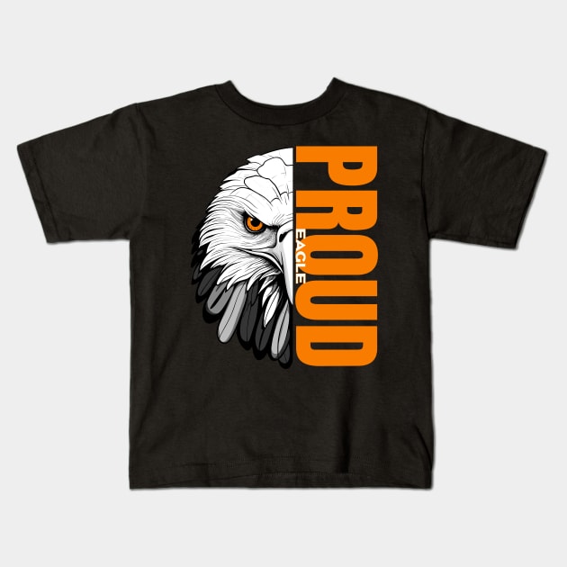 Majestic Proud Eagle - Unique Wildlife Inspired Print Kids T-Shirt by SergioArt